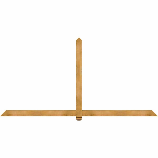 Ekena Millwork Eugene Rough Sawn Timber Gable Bracket, Western Red Cedar, 108"W x 54"H x 4"D x 4"F, 12/12 Pitch GBW108X54X0404EUG00RWR - main